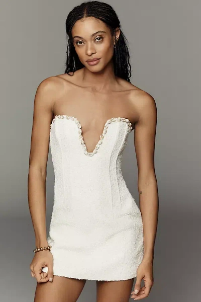 Line & Dot Rhia Strapless Mini Dress In White