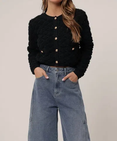 Line And Dot Rhys Longsleeve Sweater In Black