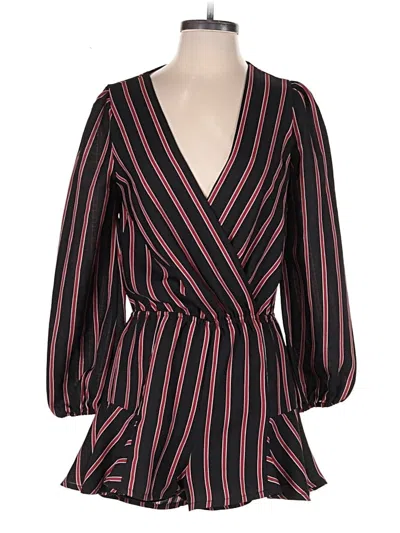 Pre-owned Line & Dot Romper In Black
