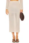 Line And Dot Ry Crotchet Midi Skirt In Ivory In Multi