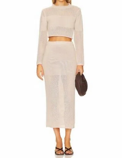 Line And Dot Ry Skirt In Beige