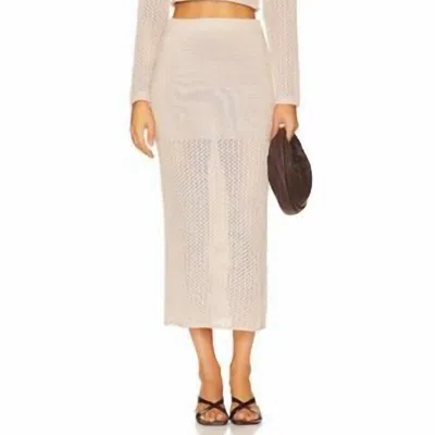 Line And Dot Ry Skirt In Beige In White