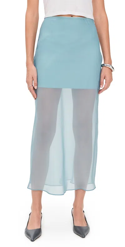 Line & Dot Ryker Skirt Sea Foam In Blue