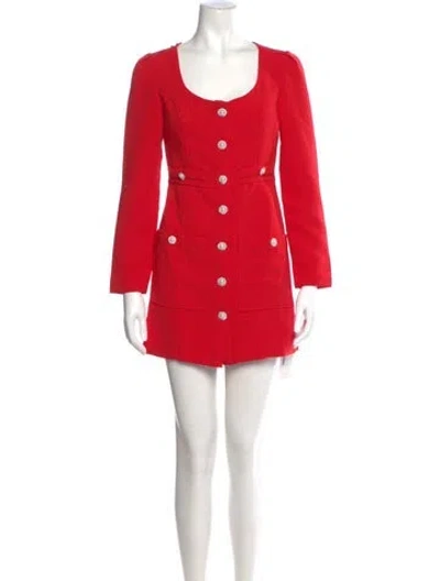 Pre-owned Line & Dot Scoop Neck Mini Dress In Pink