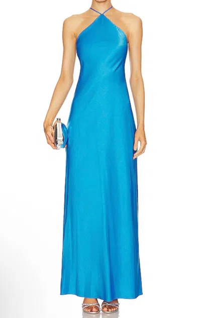 Line And Dot Seaside Midi Dress In Cerulean In Blue