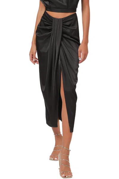 Line And Dot Selma Midi Skirt In Black
