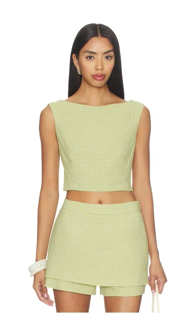 Line & Dot Shea Top In Green