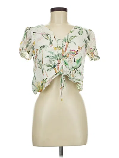 Pre-owned Line & Dot Short Sleeve T-shirt In White