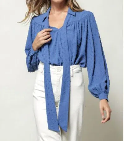 Line And Dot Skylar Blouse In Blue