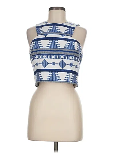 Pre-owned Line & Dot Sleeveless Blouse In Blue