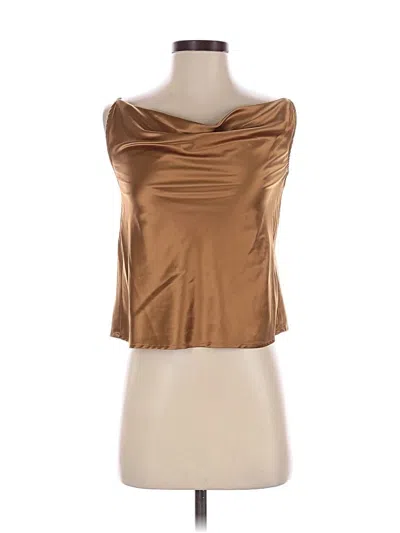 Pre-owned Line & Dot Sleeveless Blouse In Gold