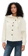 Line & Dot Sofia Scarf Jacket Cream In White