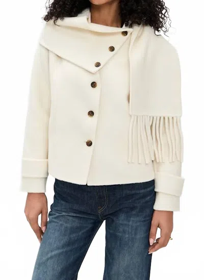 Line And Dot Sofia Scarf Jacket In Cream In Neutral