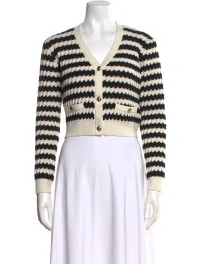Pre-owned Line & Dot Striped Crew Neck Sweater In Blue