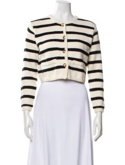 Pre-owned Line & Dot Striped Crew Neck Sweater In Neutral