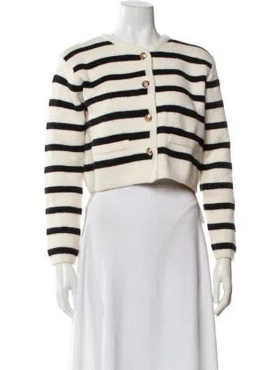 Pre-owned Line & Dot Striped Crew Neck Sweater In Neutral