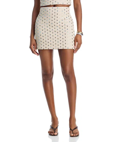 Line & Dot Sunstone Miniskirt Ecru In Neutral