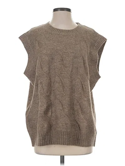 Pre-owned Line & Dot Sweater Vest In Brown
