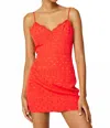 Line And Dot Tamarindo Mini Dress In Red In Red