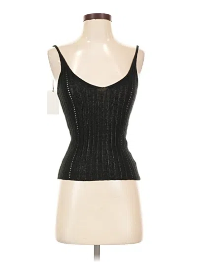 Pre-owned Line & Dot Tank Top Black Strapless Neckline Tops