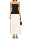 Line And Dot Tanner Combo Dress In Black
