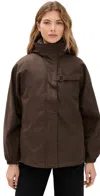 Line & Dot The Forest Anorak Jacket Chocolate In Brown
