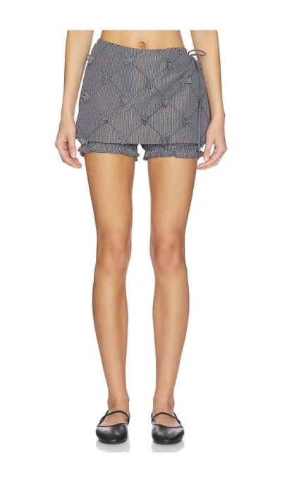 Line & Dot Thora Wrap Bloomer Shorts In Gray