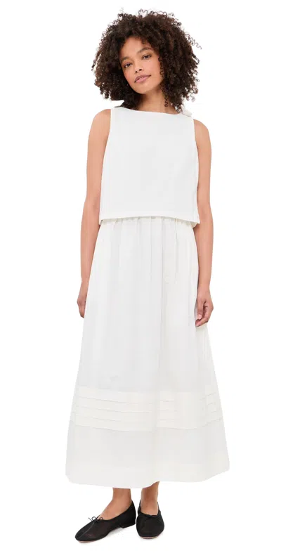 Line & Dot Tippi Midi Dress White In Animal Print