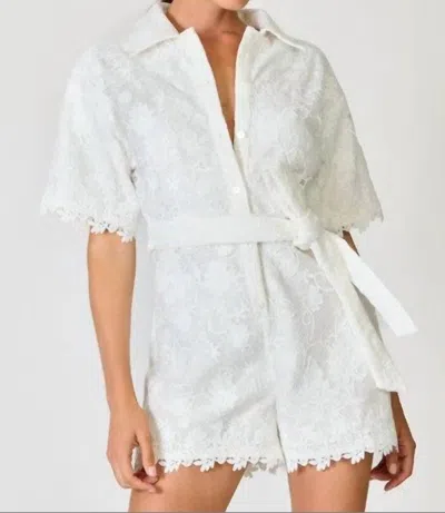 Line And Dot Toscana Romper In White