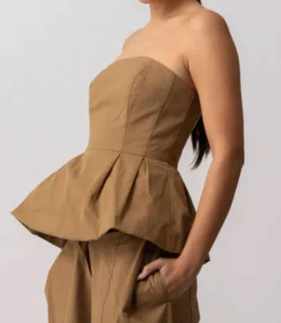 Line And Dot Tove Top In Mocha In Brown | ModeSens