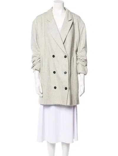 Pre-owned Line & Dot Trench Coat In Neutral