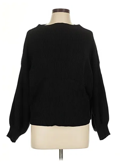 Pre-owned Line & Dot Turtleneck Sweater In Black