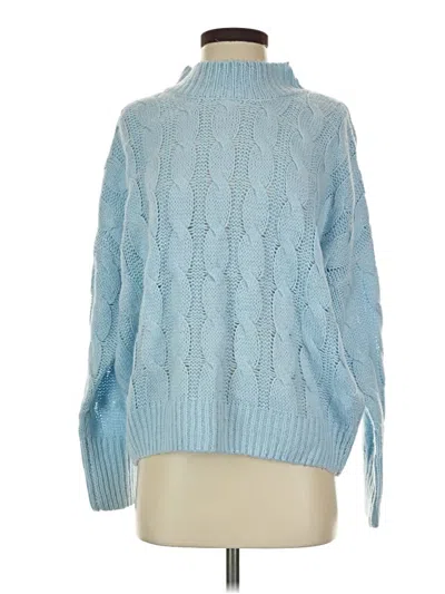 Pre-owned Line & Dot Turtleneck Sweater In Blue