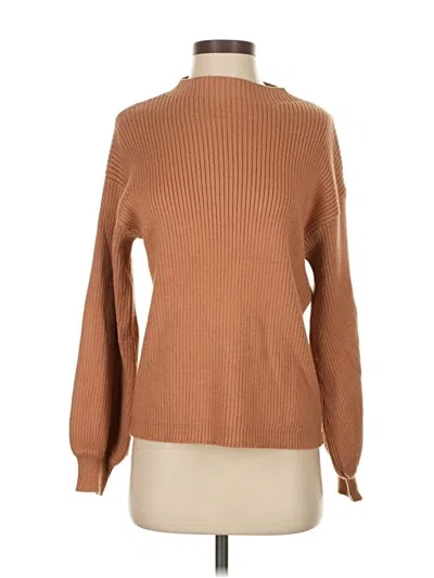Pre-owned Line & Dot Turtleneck Sweater In Brown