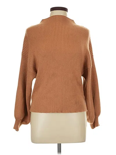 Pre-owned Line & Dot Turtleneck Sweater In Brown
