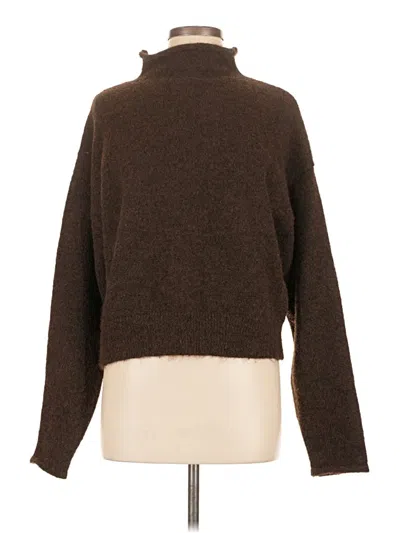 Pre-owned Line & Dot Turtleneck Sweater In Brown