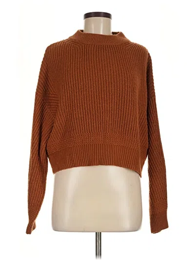 Pre-owned Line & Dot Turtleneck Sweater In Brown