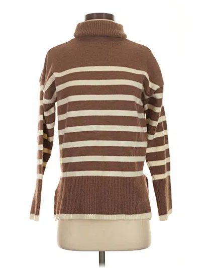 Pre-owned Line & Dot Turtleneck Sweater In Brown