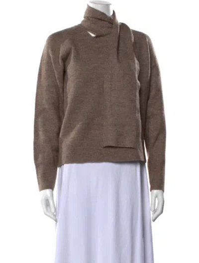 Pre-owned Line & Dot Turtleneck Sweater In Brown