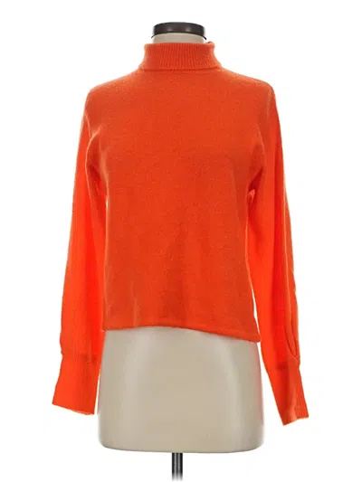 Pre-owned Line & Dot Turtleneck Sweater In Orange