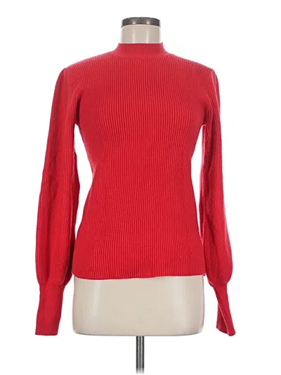 Pre-owned Line & Dot Turtleneck Sweater In Red