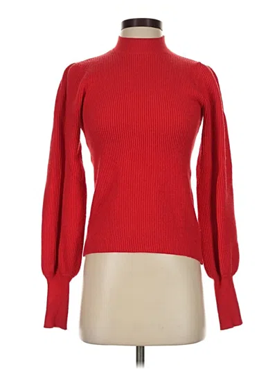 Pre-owned Line & Dot Turtleneck Sweater In Red