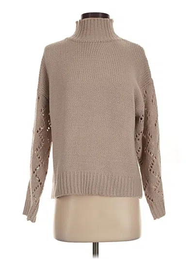 Pre-owned Line & Dot Turtleneck Sweater In Tan