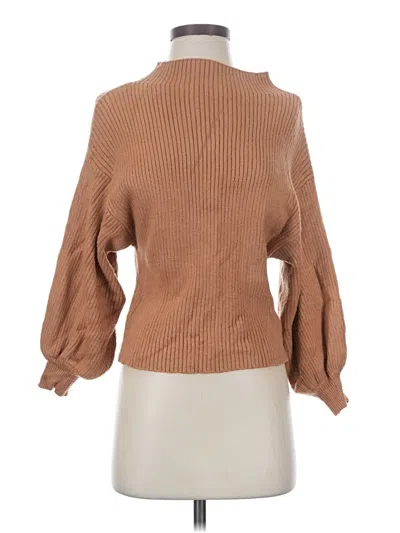 Pre-owned Line & Dot Turtleneck Sweater In Tan