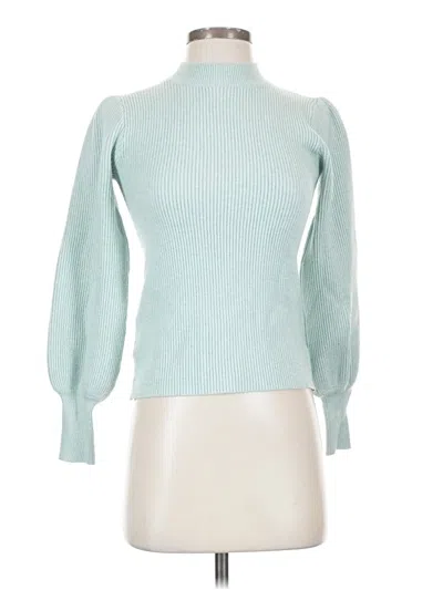 Pre-owned Line & Dot Turtleneck Sweater In Teal
