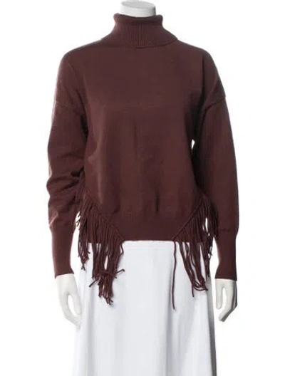 Pre-owned Line & Dot Turtleneck Sweater W/ Tags In Burgundy