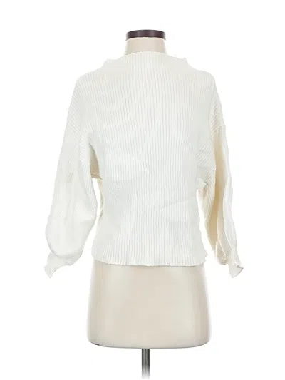 Pre-owned Line & Dot Turtleneck Sweater In White