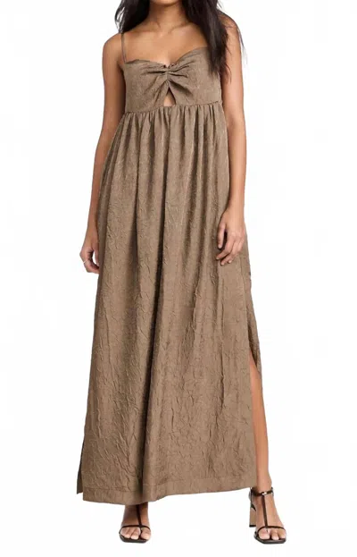 Line And Dot Una Maxi Dress In Olive In Brown