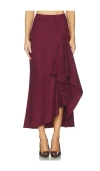 Line & Dot Valen Skirt In Burgundy