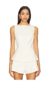 Line & Dot Veni Top In White
